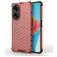 Mobigear Honeycomb OPPO A98 Hülle Hardcase Backcover Stoßfest - Rot