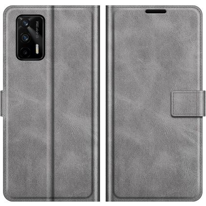 Mobigear Wallet Realme GT Hülle Klapphülle Geldbörse - Grau