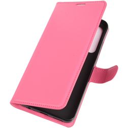 Mobigear Classic HTC Desire 20 Pro Hülle Klapphülle Geldbörse - Magenta