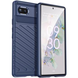Mobigear Groove Google Pixel 6a Hülle Flexibles TPU Backcover - Blau