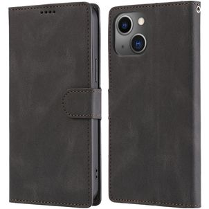 Mobigear Wallet 30 iPhone 14 Plus Hülle Klapphülle Geldbörse - Schwarz