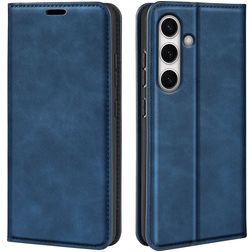 Mobigear Retro Slim Samsung Galaxy S24 FE Hülle Klapphülle Geldbörse - Dunkelblau
