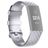 Mobigear Cross Silikon Fitbit Charge 3 Armband Dornschließe - Silber