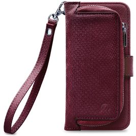Mobilize Gelly Zipper Samsung Galaxy A6 Plus (2018) Hülle Abnehmbare 2in1 Clutch - Bordeaux