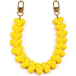 Mobigear Kunststoff Heart Verstellbare Universal-Handykette - Sunshine Yellow