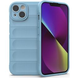 Mobigear Bumpy iPhone 14 Hülle Flexibles TPU Backcover - Blau