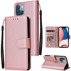 Mobigear Wallet iPhone 14 Plus Hülle Klapphülle Geldbörse - Roségold