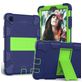 Mobigear ShieldStand Samsung Galaxy Tab A7 Lite Stoßfeste Hardcase Hülle + Ständer - Blau / Grün