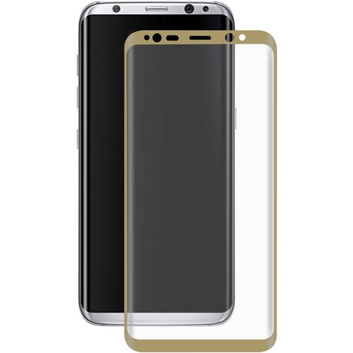 Mobigear Curved Samsung Galaxy S8 Plus Panzerglas Displayschutz - Gold