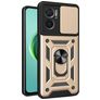 Mobigear Armor Ring Cam Slide Xiaomi Redmi 10 5G Hülle Hardcase Backcover Stoßfest mit Ringhalter und Kamera Slider - Gold
