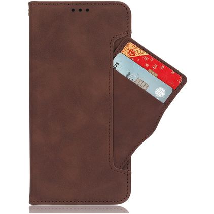 Mobigear Slide Wallet OPPO Find X9 Pro Hülle Klapphülle Geldbörse - Braun