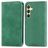 Mobigear Retro Slim Samsung Galaxy S25 Plus Hülle Klapphülle Geldbörse - Grün