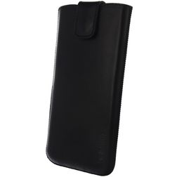 Valenta Pocket UNI Echtes Leder Gürteltasche - Gürtelclip - Holster - H140 x B72 - Schwarz