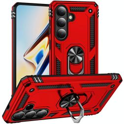 Mobigear Armor ring Samsung Galaxy S26 Hülle Hardcase Backcover Stoßfest mit Ringhalter - Rot