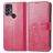 Mobigear Clover TCL 305 Hülle Klapphülle Geldbörse - Magenta
