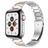 Mobigear Lissabon Edelstahl Apple Watch Armband Faltschließe - 49/46/45/44 mm - Pink / Silber