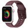Mobigear Dashed Silikon Apple Watch Armband Dornschließe - 42/41/40/38 mm - Weinrot