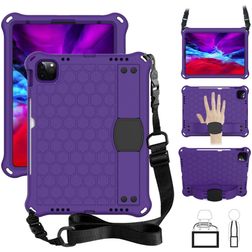 Mobigear HexStrap iPad Air 4 (2020) Hülle Kunststoff,EVA Schaum Backcover + Stifthalter + Schulterträger + Ständer - Lila