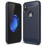 Mobigear Brushed Slim iPhone XR TPU (flexibel) Backcover - Marineblau
