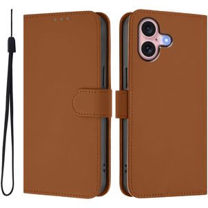 Mobigear Urban Wallet iPhone 16 Hülle Klapphülle Geldbörse - Braun