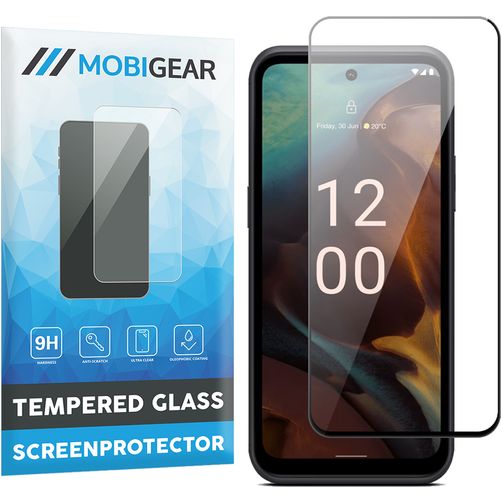 Mobigear Premium Nokia XR21 Panzerglas Displayschutz - Hüllenfreundlich - Schwarz