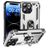 Mobigear Armor Ring iPhone 16 Pro Max Hülle Hardcase Backcover Stoßfest mit Ringhalter - Silber