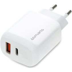 4Smarts DoublePort Dual USB / USB-C Quick Charge 3 30W - Weiß