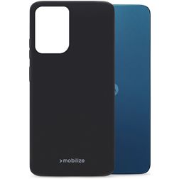 Mobilize Rubber Gelly Motorola Moto G34 Hülle Flexibles TPU Backcover - Matt Black
