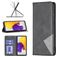 Mobigear Rhombus Slim Samsung Galaxy A73 Hülle Klapphülle - Schwarz