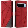 Mobigear Rhombus Google Pixel 9 Pro Hülle Klapphülle Geldbörse - Rot