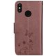 Mobigear Butterfly Xiaomi Mi 8 SE Hülle Klapphülle Geldbörse - Braun