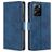 Mobigear Croco POCO X5 Pro Hülle Klapphülle Geldbörse - Blau