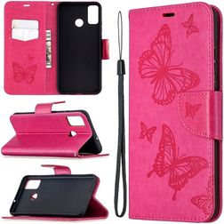 Mobigear Butterfly HONOR 9X Lite Klapphülle Portemonnaie - Pink