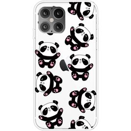 Mobigear Design iPhone 12 Pro Max Hülle Flexibles TPU Backcover - Panda