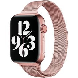 Mobigear Slim Loop Milanaise Apple Watch Armband Magnetverschluss - 42/41/40/38 mm - Pink