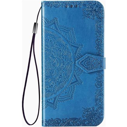 Mobigear Mandala Motorola One Fusion Plus Hülle Klapphülle Geldbörse - Blau