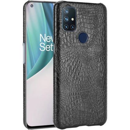Mobigear Croco OnePlus 8 Pro Hardcase Backcover - Schwarz