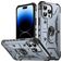 Mobigear Armor Ring iPhone 14 Pro Max Hülle Hardcase Backcover Stoßfest mit Ringhalter - Grau