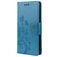 Mobigear Flowers Samsung Galaxy A33 Hülle Klapphülle Geldbörse - Blau