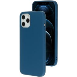 Mobiparts iPhone 12 Pro Max Silikon Hülle Backcover - Blueberry Blue