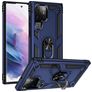 Mobigear Armor Ring Samsung Galaxy S22 Ultra Hülle Hardcase Backcover Stoßfest mit Ringhalter - Blau