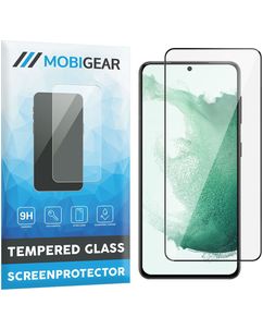Mobigear Premium Samsung Galaxy S22 Panzerglas Gehärtetes Glas Displayschutz - Hüllenfreundlich - Schwarz