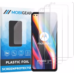 Mobigear Motorola Moto G 5G Plus Displayschutz Schutzfolie - Hüllenfreundlich (3er Pack)