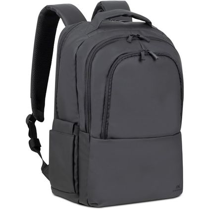 Rivacase Tegel Coated Laptop Rucksack Laptoptasche - Schwarz