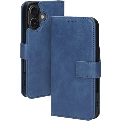 Mobiparts Classic Wallet MagSafe iPhone 16 MagSafe Hülle Klapphülle Geldbörse - Steel Blue