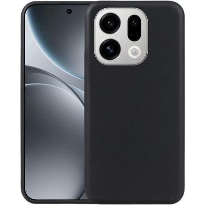 Mobigear Basics OPPO Find X9 Hülle Flexibles TPU Backcover - Schwarz