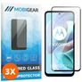 Mobigear Premium Motorola Moto G41 Panzerglas Gehärtetes Glas Displayschutz - Hüllenfreundlich - Schwarz (3er Pack)