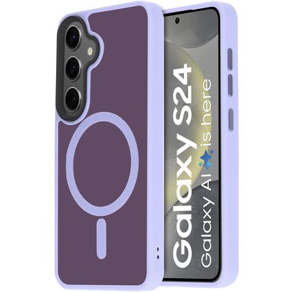 Mobiparts Hardcover Samsung Galaxy S24 MagSafe Hülle Hardcase Backcover - Satin Lila