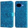 Mobigear Sunflower Google Pixel 10a Hülle Klapphülle Geldbörse - Blau