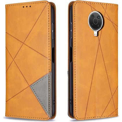 Mobigear Rhombus Slim Nokia G20 Klapphülle - Cognac
